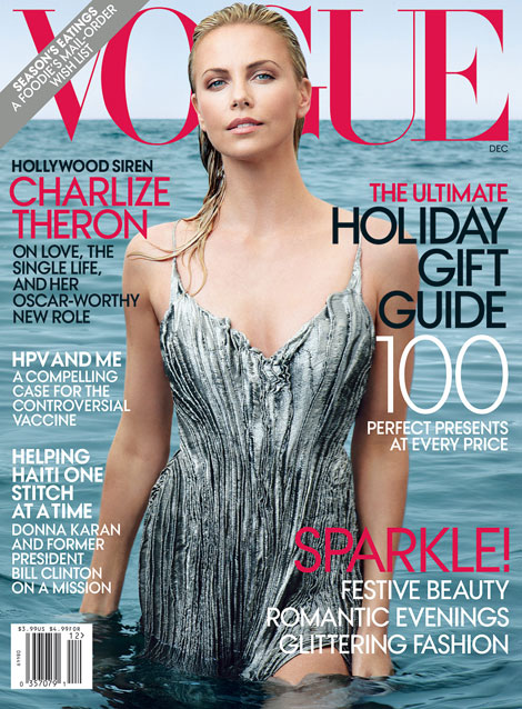 Charlize Theron Vogue US December 2011 cover