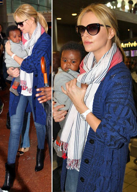 Charlize Theron with baby boy Jackson