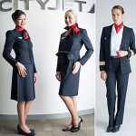 Christian Lacroix makes uniforms for CityJet flight attendants