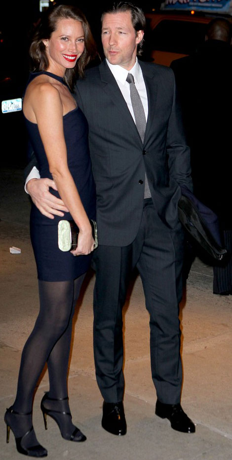 Christy Turlington with Husband Edward Burns night out