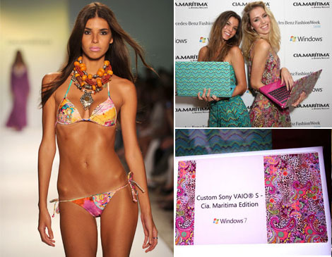 Cia Maritima Swimwear Fashion Show Microsoft Sony Vaio