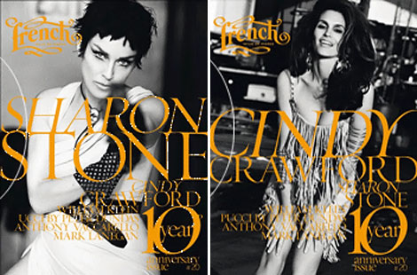 Sharon Stone, Cindy Crawford Do French Revue 2012