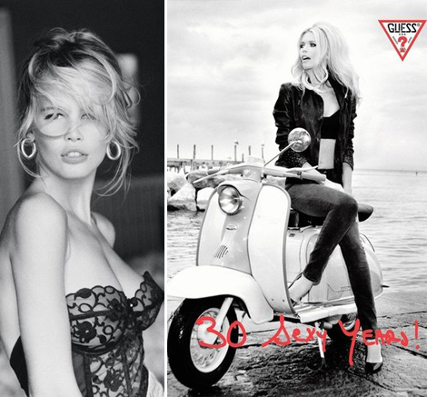 Claudia Schiffer’s 30 Sexy Years For Guess