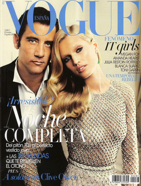 Clive Owen Toni Garn Vogue Spain October 2011 cover