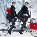 Coco Rocha bike fun for Longchamp