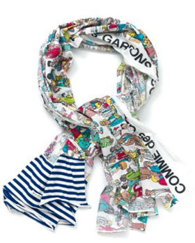 Loving Comme Des Garcons Where’s Waldo Scarf