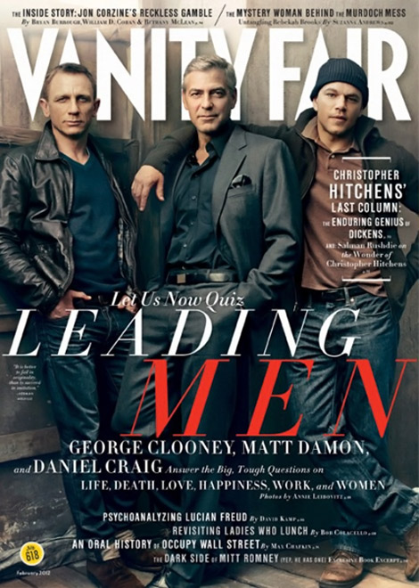 Daniel Craig, George Clooney, Matt Damon For Vanity Fair February 2012
