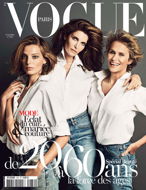 Daria Werbowy, Stephanie Seymour, Lauren Hutton: Vogue Paris November 2012