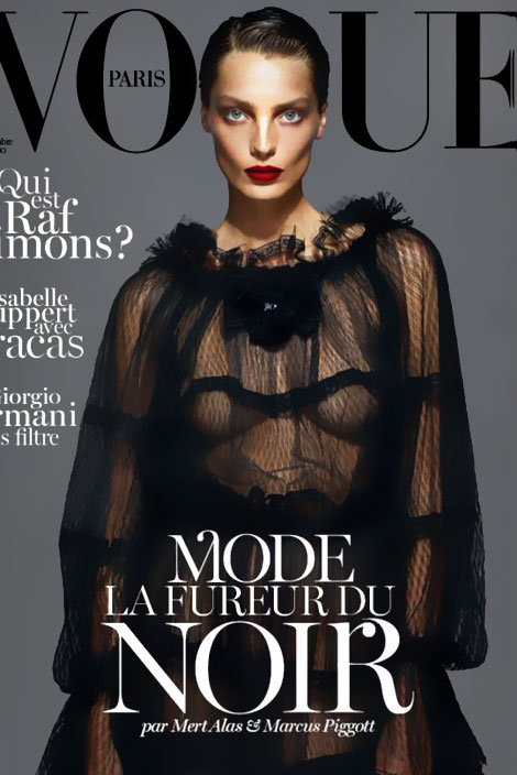 Kate Moss, Daria Werbowy, Lara Stone Vogue Paris September 2012
