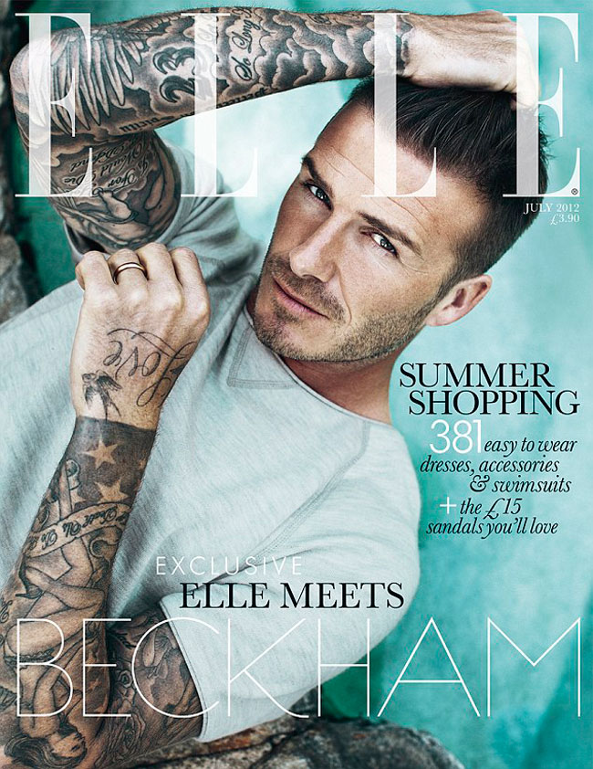 David Beckham’s Elle UK July 2012