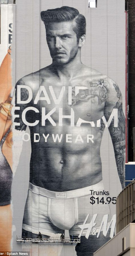 Giant Poster With David Beckham’s Body… Wear