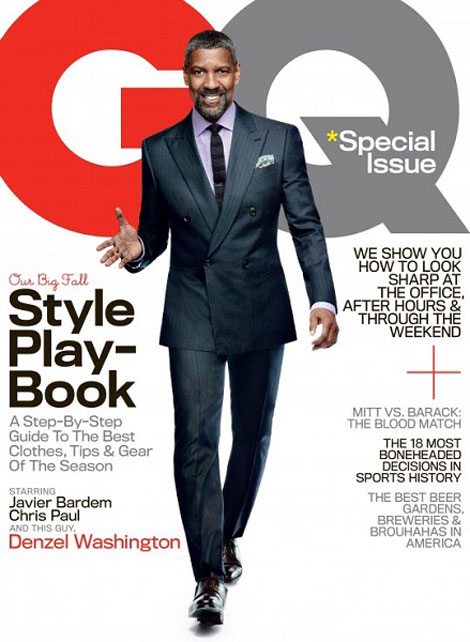 Denzel Washington GQ October 2012 cover