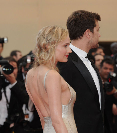 Diane Kruger golden dress Cannes 2011 Joshua Jackson