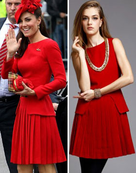 Duchess Catherine s red dress for less