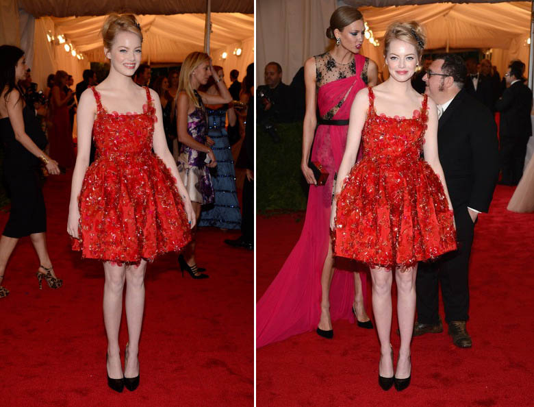 Emma Stone Alber Elbaz Karlie Kloss Met Gala 2012