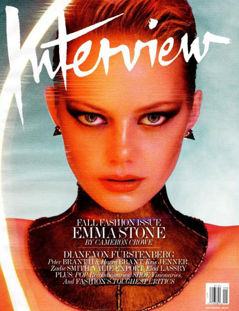 Emma Stone Interview cover Fall Fashion Issue