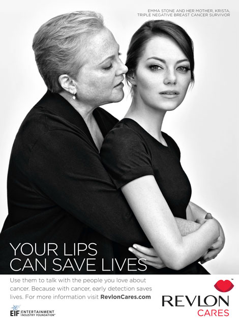 Emma Stone Revlon ad campaign with her mother