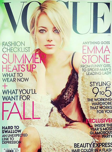 Emma Stone’s Vogue July 2012 Cover. Why So Sad?