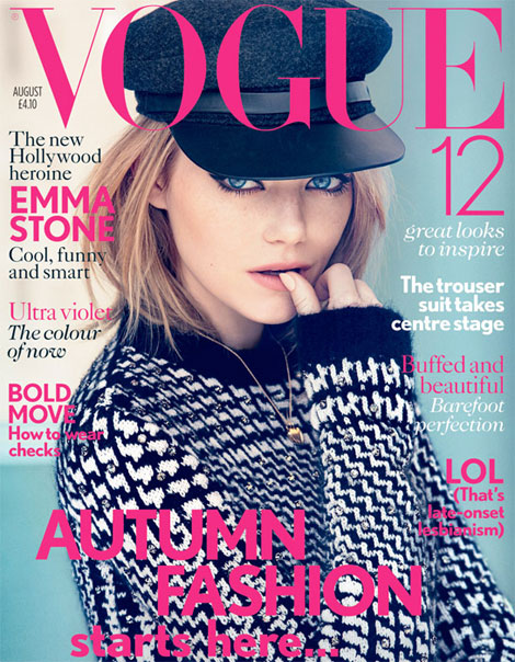 Emma Stone Vogue UK August 2012 cover