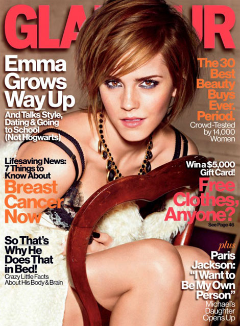 Emma Watson Grown Up In Glamour’s October 2012 Issue