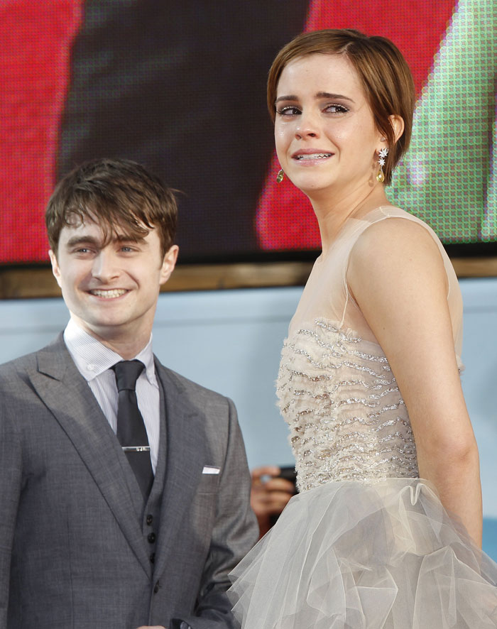 Emma Watson Harry Potter premiere crying