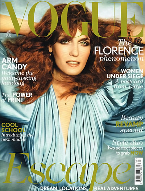 Florence Welch Vogue UK January 2012 cover