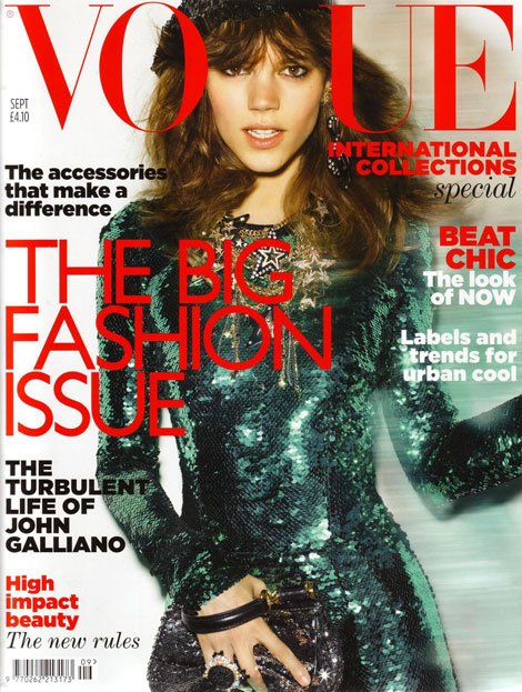 Freja Beha Erichsen Vogue UK September 2011 cover
