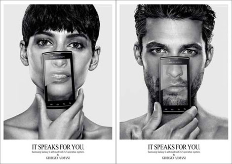 Giorgio Armani Samsung Galaxy S speaks for you