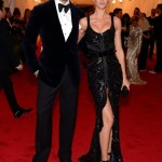 Gisele Bundchen black Givenchy dress with husband Tom Brady Met Gala 2012