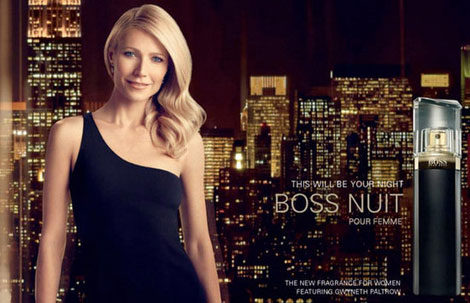 Gwyneth Paltrow Boss Nuit perfume campaign