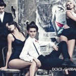 Handful of models half undressed for Dolce and Gabbana ads