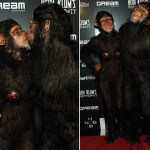Heidi Klum Seal as monkeys 2011 Halloween costumes