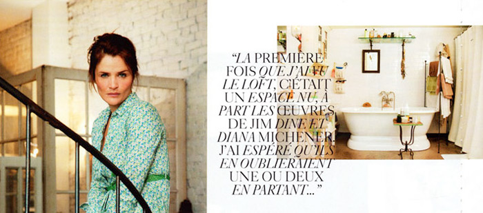 Helena Christensen home in Vogue