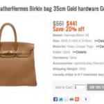 Hermes counterfeit goods sites banned