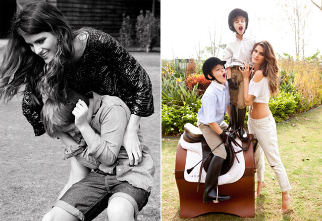 Isabeli Fontana With Her Boys In Vogue Brazil June 2012