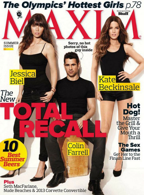 Jessica Biel Kate Beckinsale Colin Farrell Maxim cover