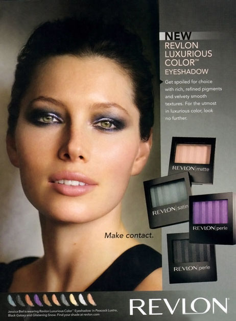 Jessica Biel Revlon summer 2011 eyeshadow ad campaign
