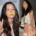 Jessica Biel making faces