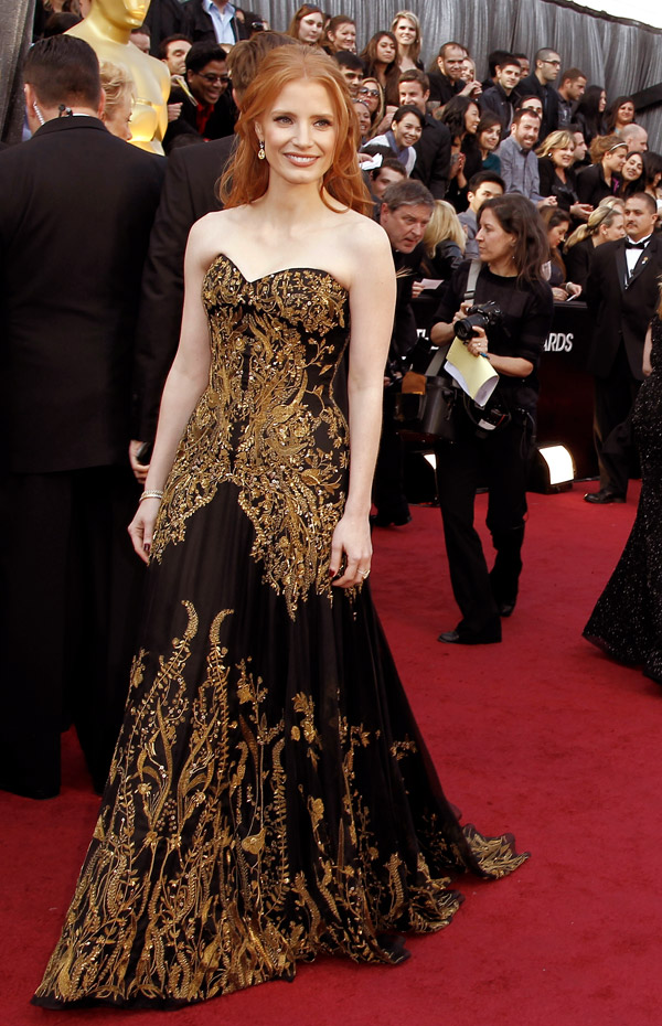 Jessica Chastain dress 2012 Oscars