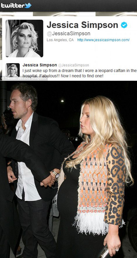 Jessica Simpson Wants Leopard Caftan For Delivery Room