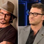 Johnny Depp Justin Timberlake black rimmed glasses
