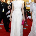 Judy Greer white Collette Dinnigan dress 2012 SAG Awards