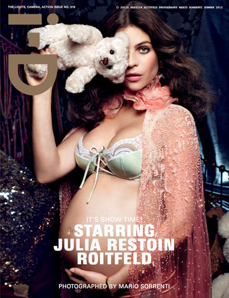 i-D Julia Restoin Roitfeld’s Baby Bump. Pretty Pregnant Magazine Cover