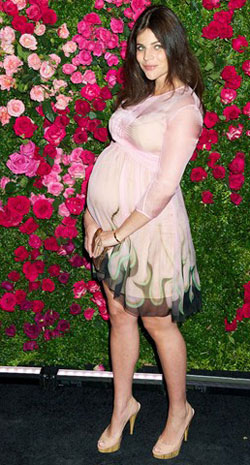 Julia Restoin Roitfeld s baby bump official event