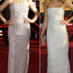 Julianna Margulies same dress as Katrina Bowden 2012 SAG not