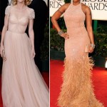 Julie Bowen Mary J Blige Pale dresses 2012 Golden Globes