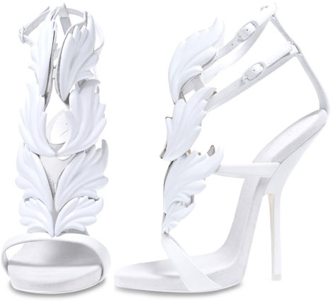 Kanye West’s New Zanotti Shoes Cruel Summer White Leaved Sandals