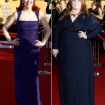 Kate Flannery Melissa McCarthy blue dresses 2012 SAG Awards