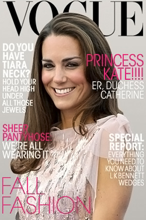 Kate Middleton Duchess of Cambridge Vogue cover spoof