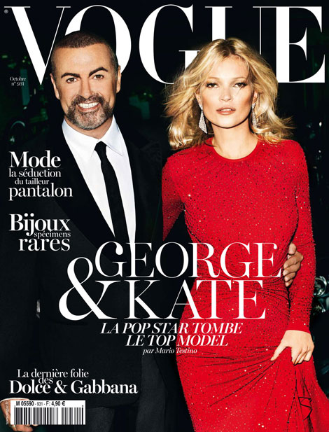 Kate Moss George Michael Vogue Paris October 2012 cover